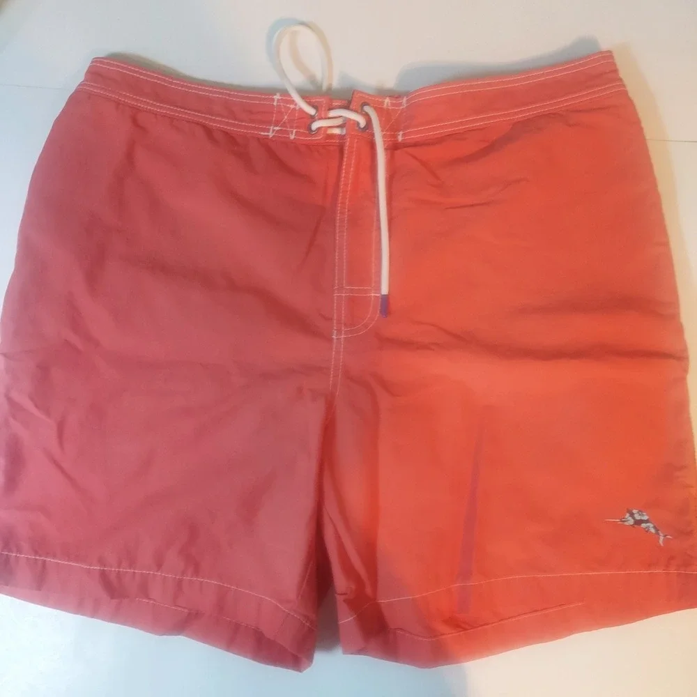 Tommy‎ Bahama Mens XL Board/ Swimming Shorts Trunks Orange Lined